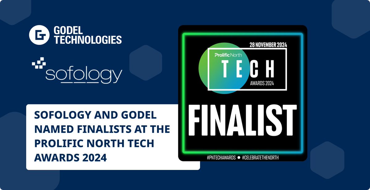 GodelTech's tweet image. Exciting news from Godel! 🎉 We&apos;re thrilled to announce that, with our partner with Sofology, we&apos;ve been shortlisted for the Best Transformation Through Tech project at the Prolific North Tech Awards 2024!

#PNTECHAWARDS #CELEBRATETHENORTH #PeopleBehindTech…