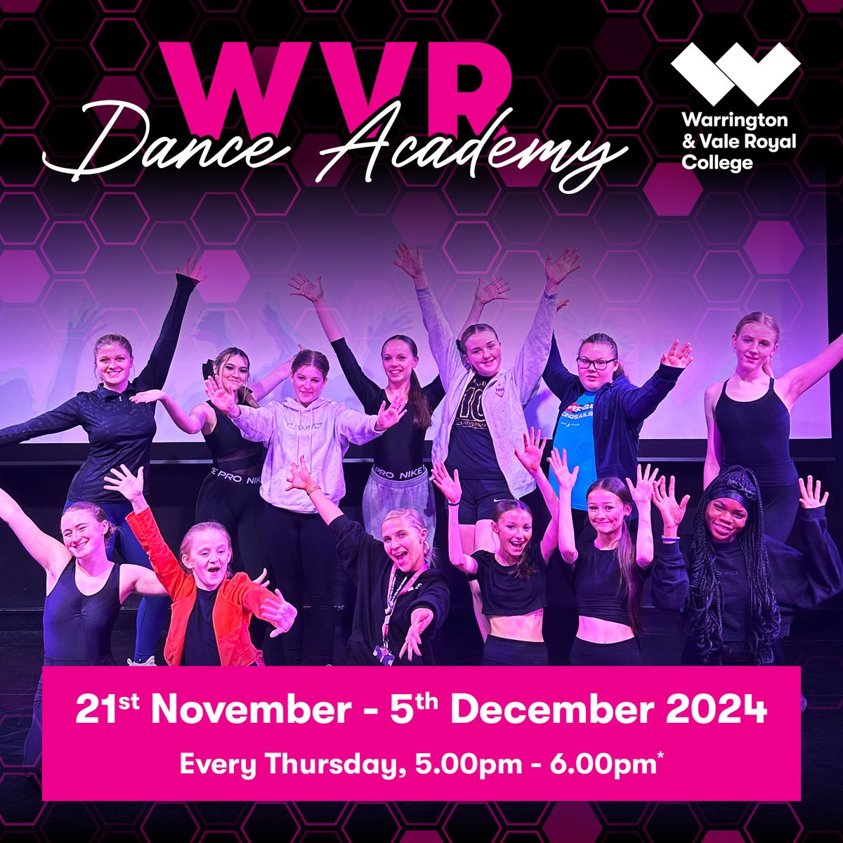 wvrcollege's tweet image. Final call for registrations to the WVR Dance Academy! 💃 

This FREE 3-week Dance Academy will run from our Advanced Creative &amp;amp; Digital Skills (ACDS) Academy every Thursday after school from Thursday 21st November. 

Please visit ow.ly/Slsz50Q1A4f

#FreeDanceAcademy #ACDS