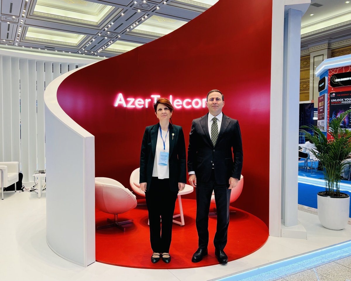 GismatGozalov's tweet photo. I was pleased to visit the stands of two Azerbaijani telecomunication companies #AzerTelecom & #Delta-Telecom LTD at XVII International Exhibition “Turkmentel-2024” in #Ashgabat with the accompany of the General Director of the Agency for Transport and Communications under the Cabinet of Ministers of Turkmenistan Mr. Mammethan Chakyev.