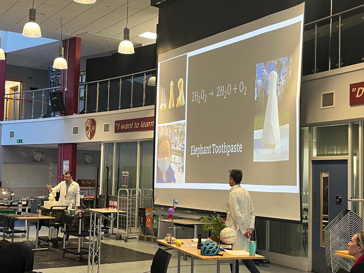 Wow - what an assembly! Exciting experiments from the Science Department delivered to our KS4 and 5 students making science fun to inspire the next generation chemists <a href="/UniofHerts/">University of Hertfordshire</a>