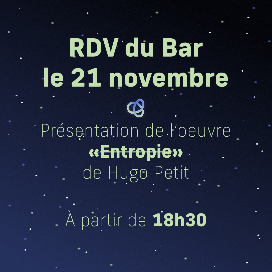 Le 21 novembre, rejoignez-nous pour une nouvelle édition du RDV du Bar 🍷

Venez découvrir Hugo Petit, créateur de « Entropie », ainsi qu’un accord mets et vins de Lucile Mourot et Marine Victor.

📍Chaussée Bocquaine, Esplanade André Malraux, 51100 Reims

🕓 À partir de 18h30