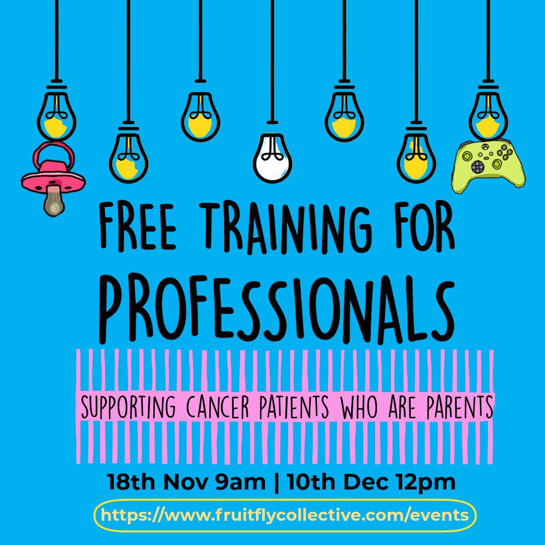 Free 1 hr online training for anyone supporting a parent with cancer. Lots of practical tips and resources, as well as how to talk to kids about cancer and how to support them. Next session: Mon 18th Nov at 9am. Please share.
eventbrite.co.uk/e/training-sup…