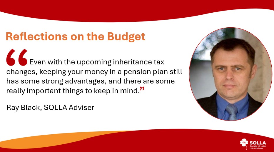 Since the Budget, there are concerns that pensions will become liable for inheritance tax. SOLLA adviser Ray Black shares his expert advice, discussing the advantages of pensions and the importance of taking time to review the options available. bit.ly/48Mri4X