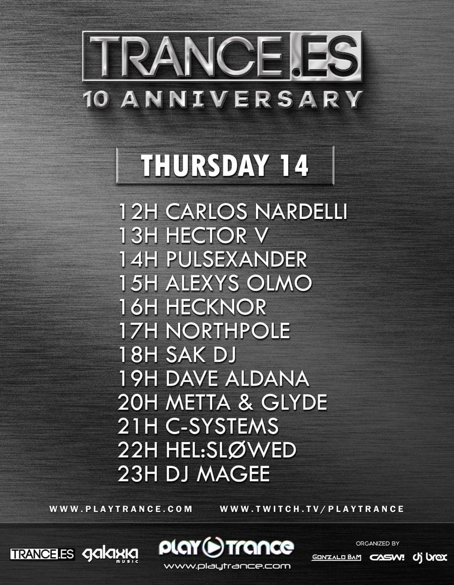 Line up de hoy, jueves 14 de noviembre de 2024:
