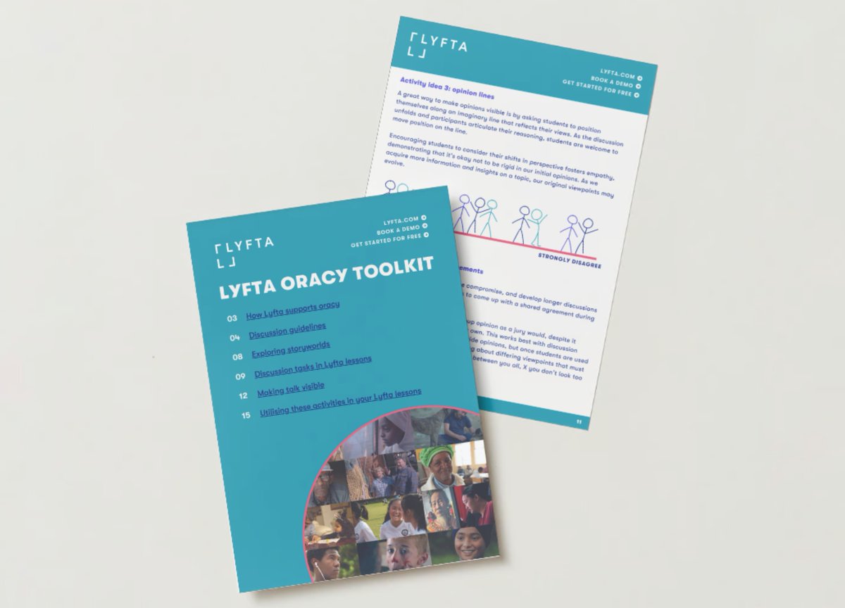 Our FREE #Oracy CPD webinar is at 15.45 TODAY. This session will introduce you to the oracy framework and its importance in education, from improving academic outcomes to fostering social and emotional well-being. 

We share how Lyfta can support the development of your students'