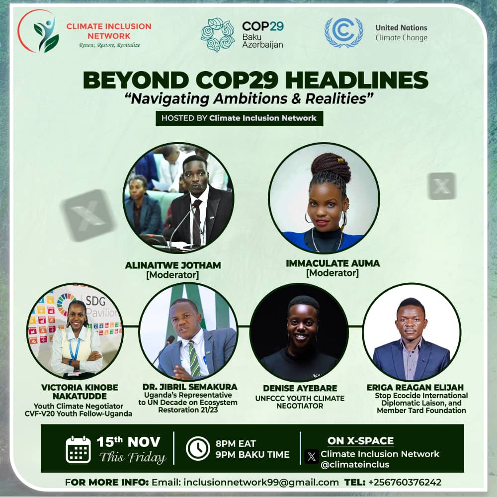 CLIMATEINCLUS's tweet photo. Cop29 is ongoing and Climate finance is it's heartbeat. Join us tomorrow as we dissect and weigh the pledges made, against the existing realities.  Your voice is powerful, make it count.🎙️
⏰8pm EAT https://t.co/oVSy4YbXlw https://t.co/cyBGTxBQ9x