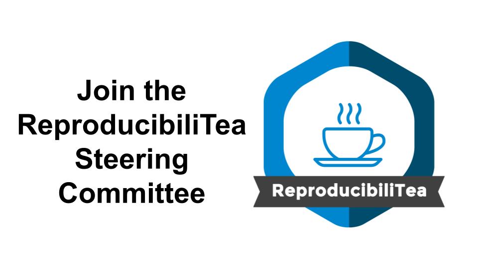 ✨We are looking for new members for the ReproducibiliTea Steering Committee✨

Full announcement:
docs.google.com/document/d/1pg…
Application form: 
forms.gle/XJtFqPxu91Wit3…

🗓️Applications are open until 30th November 2024 (midnight CET).