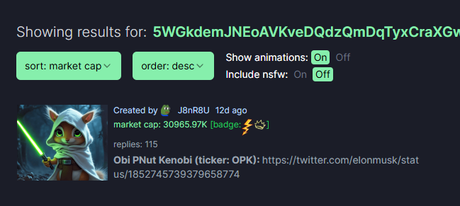 opk一定是最大的叙事
比其他meme都大
机会是最大的
不知道你们能不能理解
甚至elon都置顶了很长一段时间
$opk

opk和pnut的榜五（其他是交易所）
fred的榜一
都是同一个地址
都是榜一

资金都来自机构（我上一篇分析过）

我之前没上是没确定这个ca是不是pumpfun结尾
以为不是来自pump