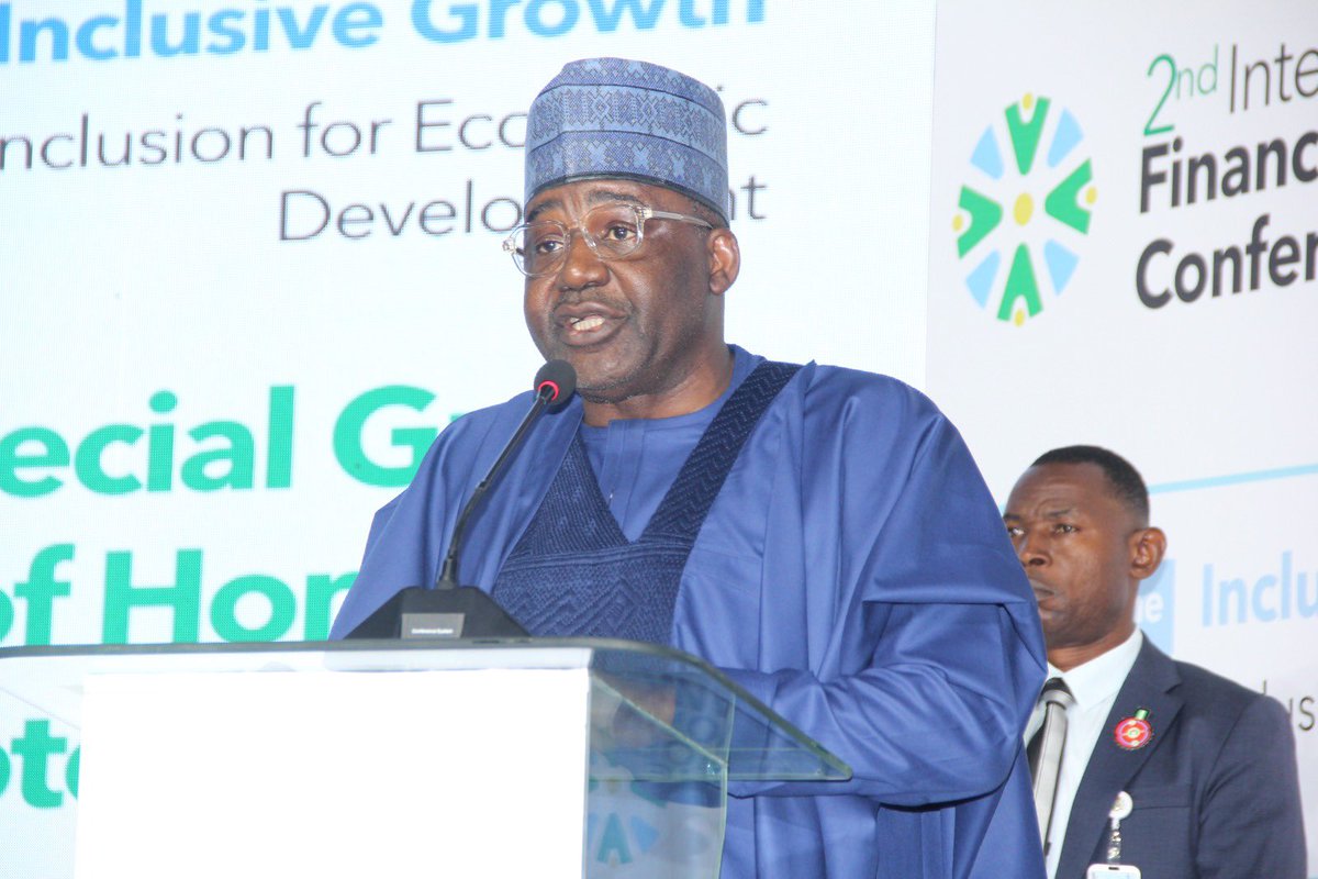 ificnigeria's tweet photo. Our Special Guest of Honor, His Excellency, Senator Kashim Shettima (GCON) Vice President, Federal Replublic of Nigeria ably represented by Senator Ibrahim Hassan Hadejia, Deputy Chief of staff to the President of Nigeria (office of the Vice President)
#IFIC24
#FinancialInclusion #DAY1Recap