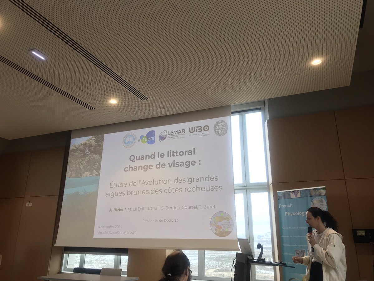 Présentation sur l’évolution des communautés de grandes algues brunes des côtes rocheuses par Anaëlle Bizien #JSPF2024 <a href="/SBRoscoff/">Station Biologique de Roscoff</a>