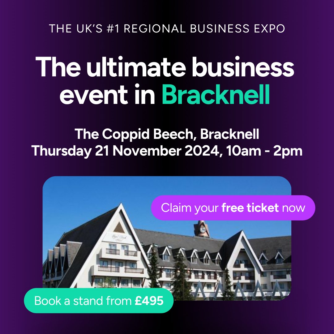Ideas that inspire, strategies that grow. Meet us at the Bracknell Business Expo on 21st November at the Coppid Beech Hotel, Bracknell! ⚡Don't miss out! #B2BExpos #BracknellExpo <a href="/B2BExpos/">B2B Expos</a>  b2bexpos.co.uk/event/bracknel…