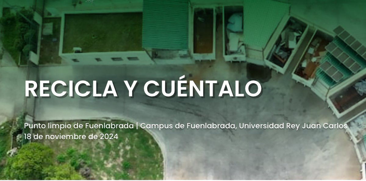 GrupoCiberimaginario (@ciberimaginario) on Twitter photo Esta #EWWR2024, la <a href="/urjc/">URJC</a> y el <a href="/AytoFuenlabrada/">Ayuntamiento de Fuenlabrada</a> se unen para la gymkhana “Recicla y Cuéntalo” donde estudiantes y vecinos podrán aprender y colaborar en la gestión de residuos en el Punto Limpio Fijo de Fuenlabrada ♻️📸 | <a href="/URJCcientifica/">URJCcientifica</a>
Regístrate en 👉 ciberimaginario.es/project/recicl… Esta #EWWR2024, la <a href="/urjc/">URJC</a> y el <a href="/AytoFuenlabrada/">Ayuntamiento de Fuenlabrada</a> se unen para la gymkhana “Recicla y Cuéntalo” donde estudiantes y vecinos podrán aprender y colaborar en la gestión de residuos en el Punto Limpio Fijo de Fuenlabrada ♻️📸 | <a href="/URJCcientifica/">URJCcientifica</a>
Regístrate en 👉 ciberimaginario.es/project/recicl…