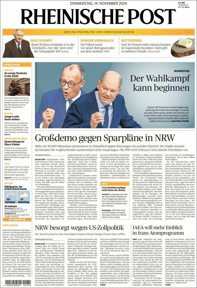 FabienCazenave's tweet photo. Revue de presse européenne #EUpress du jeudi 14 novembre 2024 :
- En Allemagne, la campagne est lancée avec Merz de la CDU comme personnage central, notamment sur son ouverture pour modifier le frein constitutionnel à l'endettement https://t.co/EpJtL5RZdM