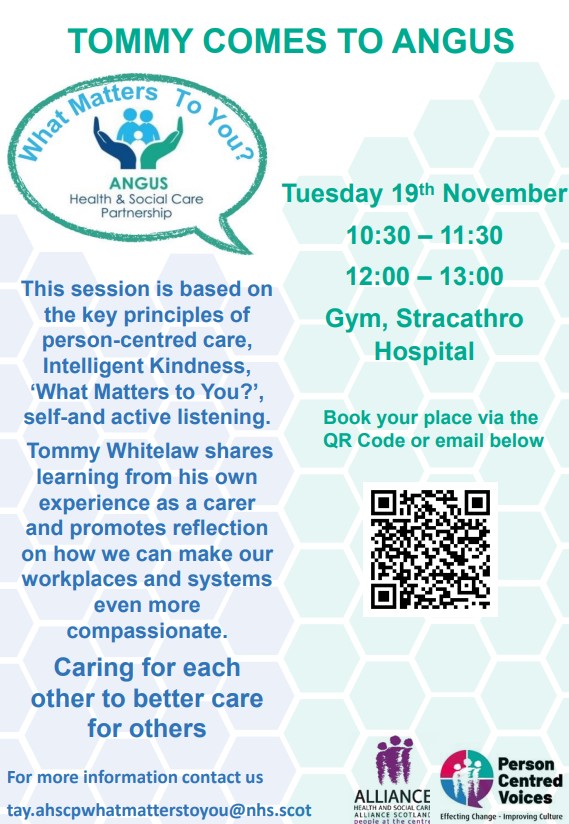 Tommy Whitelaw is on tour.  Further Angus sessions are attached below - book your space via the QR code in the flyer.