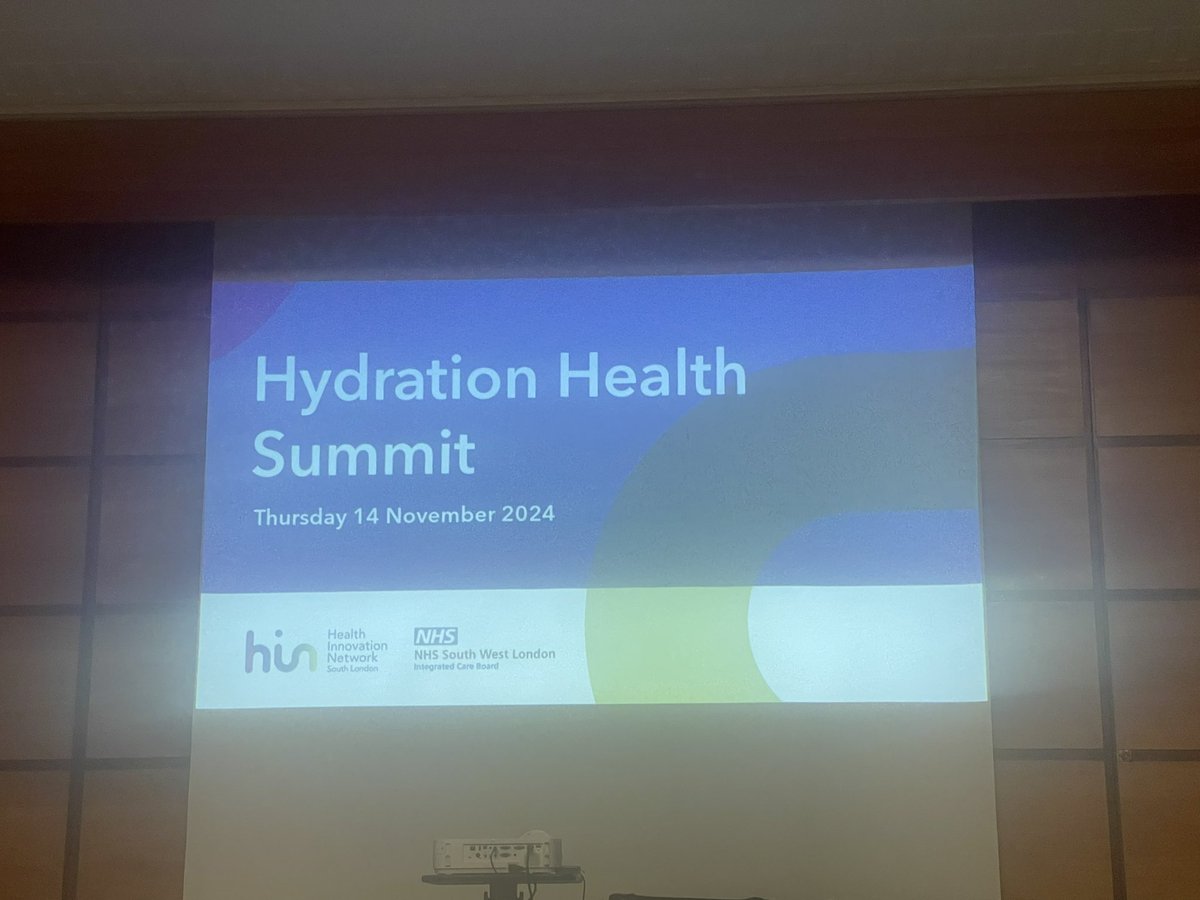 Delighted to be at the Hydration health summit in #UKMAW2024 👍