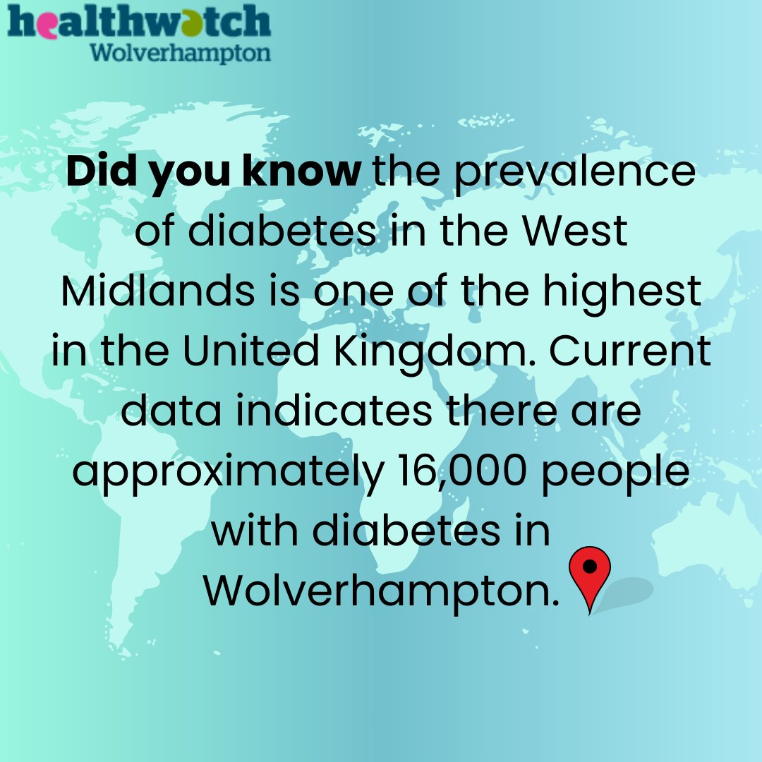 Healthwatch Wolverhampton (@hwwolverhampton) on Twitter photo Today marks the day for World diabetes day 🤸‍♂️
World Diabetes Day is a day to raise awareness about diabetes as a critical global public health issue and emphasize the collective and individual actions needed to improve the prevention, diagnosis and management of the condition. Today marks the day for World diabetes day 🤸‍♂️
World Diabetes Day is a day to raise awareness about diabetes as a critical global public health issue and emphasize the collective and individual actions needed to improve the prevention, diagnosis and management of the condition.