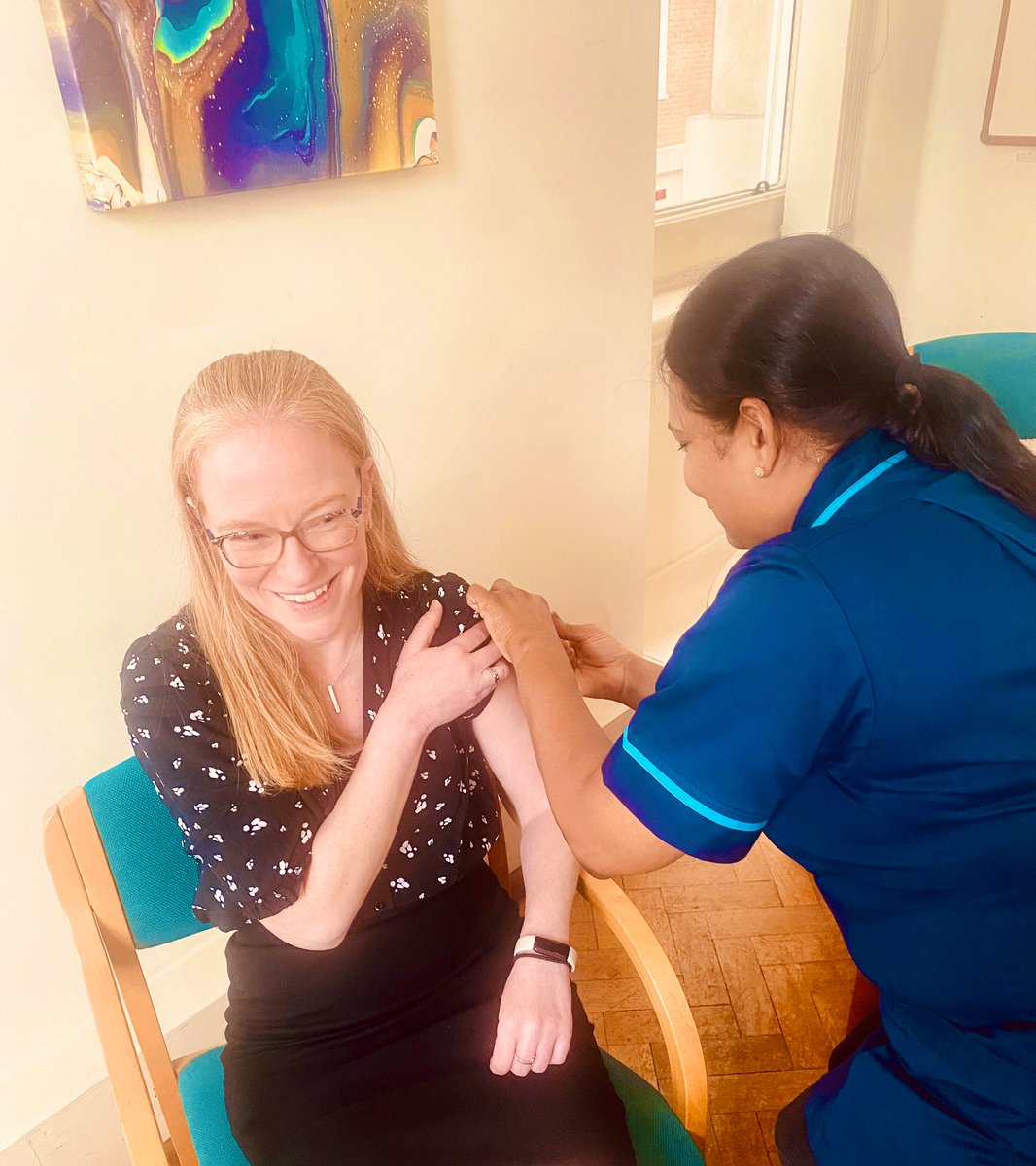 Helen F (@helenf_1) on Twitter photo Our site CEO @afclough007 having her #fluvaccine administered by Lead Nurse Julie <a href="/KingsCollegeNHS/">King's College NHS</a> Our site CEO @afclough007 having her #fluvaccine administered by Lead Nurse Julie <a href="/KingsCollegeNHS/">King's College NHS</a>