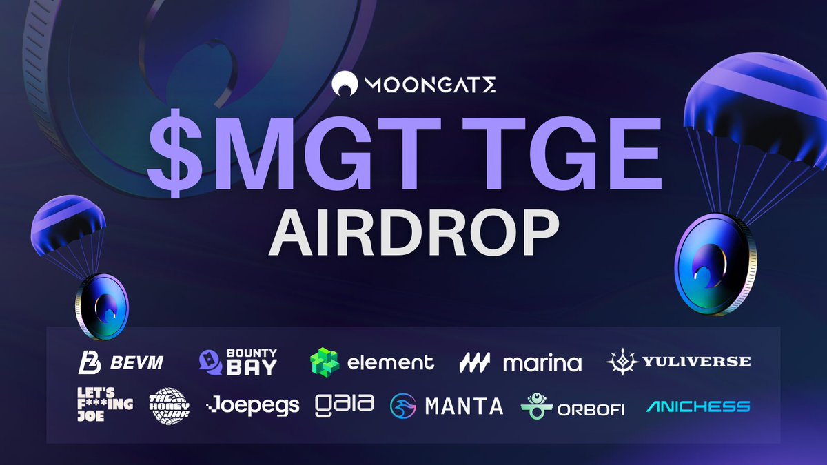 Moongate's tweet image. gmoon frens 🌚

If you haven’t heard already, our $MGT launch is right around the corner 👀

To celebrate, we’re giving away 100,000 $MGT as a thank you to our incredible community!

🌟 Join the excitement with our 10+ partners and claim your share of $MGT tokens! Don’t miss…