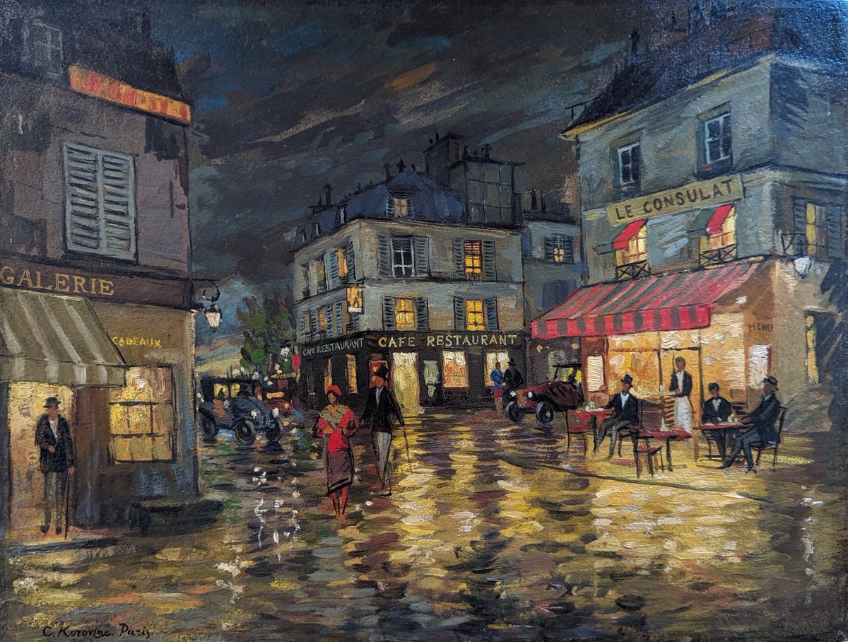 allontanarsio's tweet photo. Paris at night by Konstantin Korovin https://t.co/xW8HOXUYyw