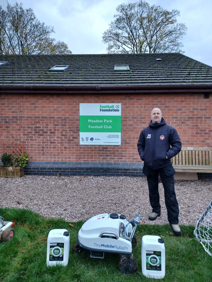 Our team were delighted to deliver a #TinySport Robot to Meadow Park Football Club recently!

The Meadow Park FC team were pleased with their new #GPSRobot, which will enhance their #linemarking and save them time and resources too.

If you would like to book a FREE no