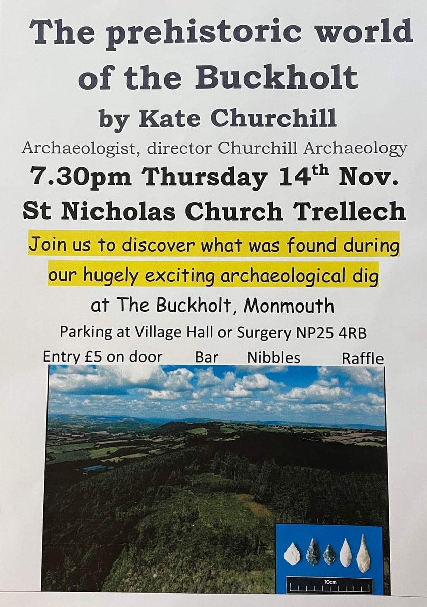 Join me this evening to find out the results of the Buckholt dig - there's a bar too! #Archaeology #monmouthshire #buckholtbryngaer #amgueddfacymru #nationallotteryheritagefund #prehistory