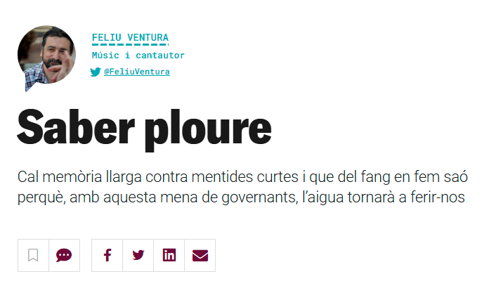 Feliu Ventura (@feliuventura) on Twitter photo Memòria llarga contra mentides curtes: Espinetes al cor, que diu <a href="/lamariabs_/">La Maria 🍇</a>
El meu article crític i sentit a <a href="/SentitCritic/">elcritic.cat</a> sobre pupitres surant al pati (1957), llibretes brutes (1982) i piles de cotxes de joguina (2024). Danes i dimissions.
elcritic.cat/opinio/feliu-v… Memòria llarga contra mentides curtes: Espinetes al cor, que diu <a href="/lamariabs_/">La Maria 🍇</a>
El meu article crític i sentit a <a href="/SentitCritic/">elcritic.cat</a> sobre pupitres surant al pati (1957), llibretes brutes (1982) i piles de cotxes de joguina (2024). Danes i dimissions.
elcritic.cat/opinio/feliu-v…