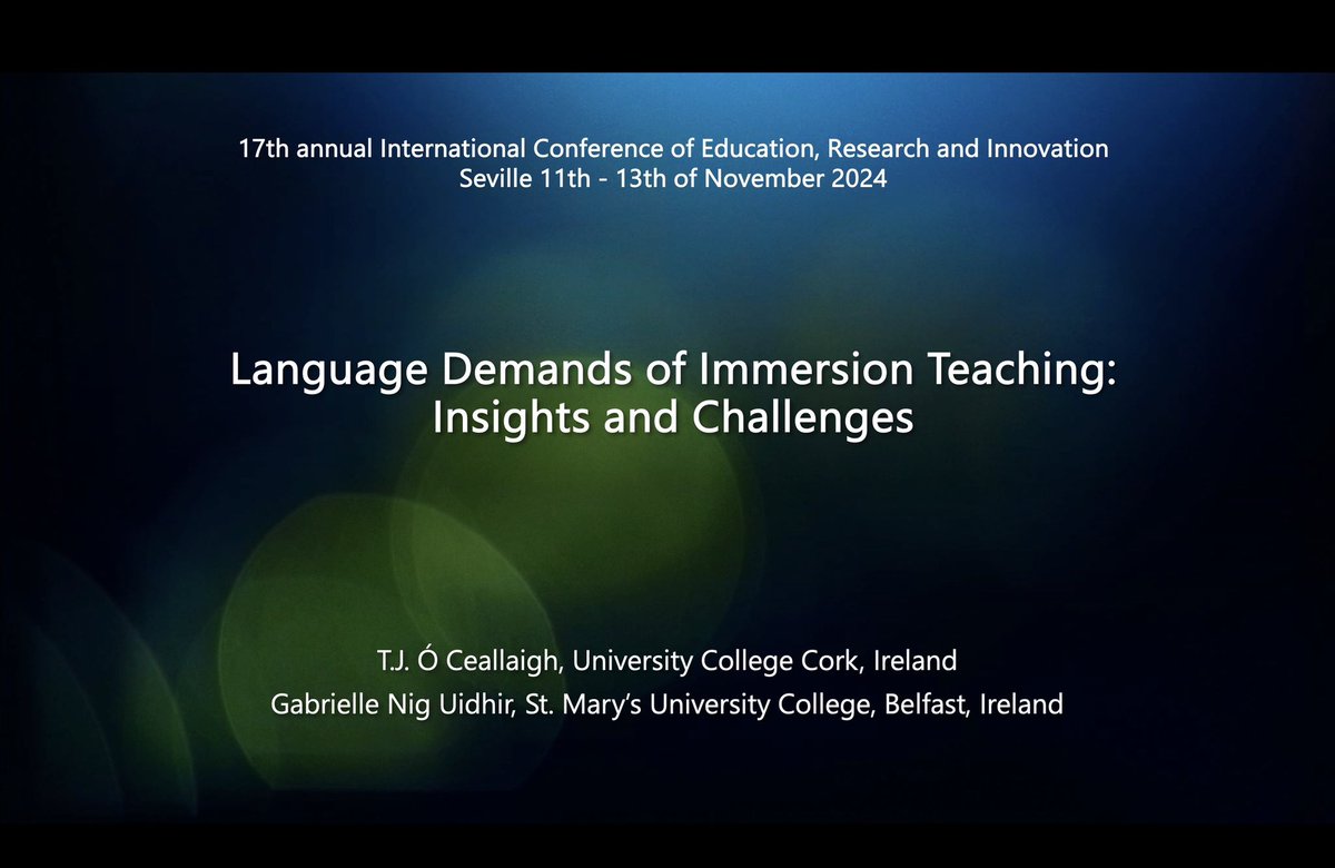 T.J. Ó Ceallaigh (@tj_oceallaigh) on Twitter photo 💫Engaging discussions <a href="/ICERI_Conf/">ICERI2025</a> on the language demands of #immersion teaching and the need for stronger language knowledge in supporting student outcomes #tumoideachas <a href="/StMarys_Belfast/">St Mary’s University College Belfast</a> <a href="/UCCSchoolofEd/">UCC School of Education</a> <a href="/ComhairlenaGS/">Comhairle na Gaelscolaíochta</a> <a href="/SCoTENS/">SCoTENS</a> 💫Engaging discussions <a href="/ICERI_Conf/">ICERI2025</a> on the language demands of #immersion teaching and the need for stronger language knowledge in supporting student outcomes #tumoideachas <a href="/StMarys_Belfast/">St Mary’s University College Belfast</a> <a href="/UCCSchoolofEd/">UCC School of Education</a> <a href="/ComhairlenaGS/">Comhairle na Gaelscolaíochta</a> <a href="/SCoTENS/">SCoTENS</a>