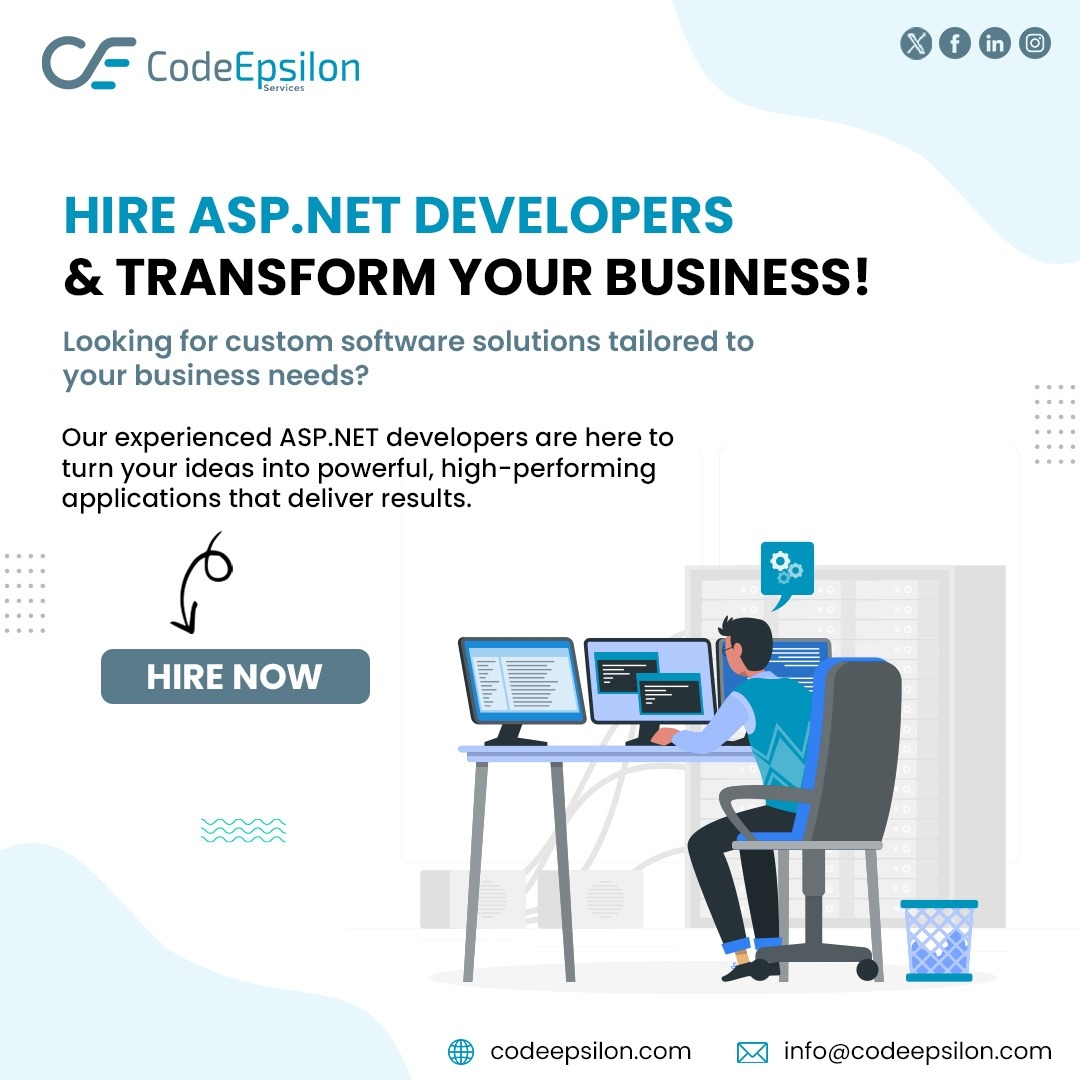 codeepsilon2014's tweet image. Why Business Owners Trust CodeEpsilon’s ASP.NET Developers:
Check out here: codeepsilon.com/hire-asp-net-d…
#ASPNetDevelopment #HireDevelopers #BusinessGrowth