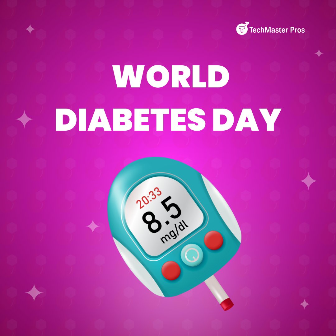 TechmasterPros's tweet image. Support #WorldDiabetesDay by raising awareness in your community!Diabetes is preventable with the right choices and actions.#DiabetesAwareness #HealthFirst #PreventDiabetes #StayInformed