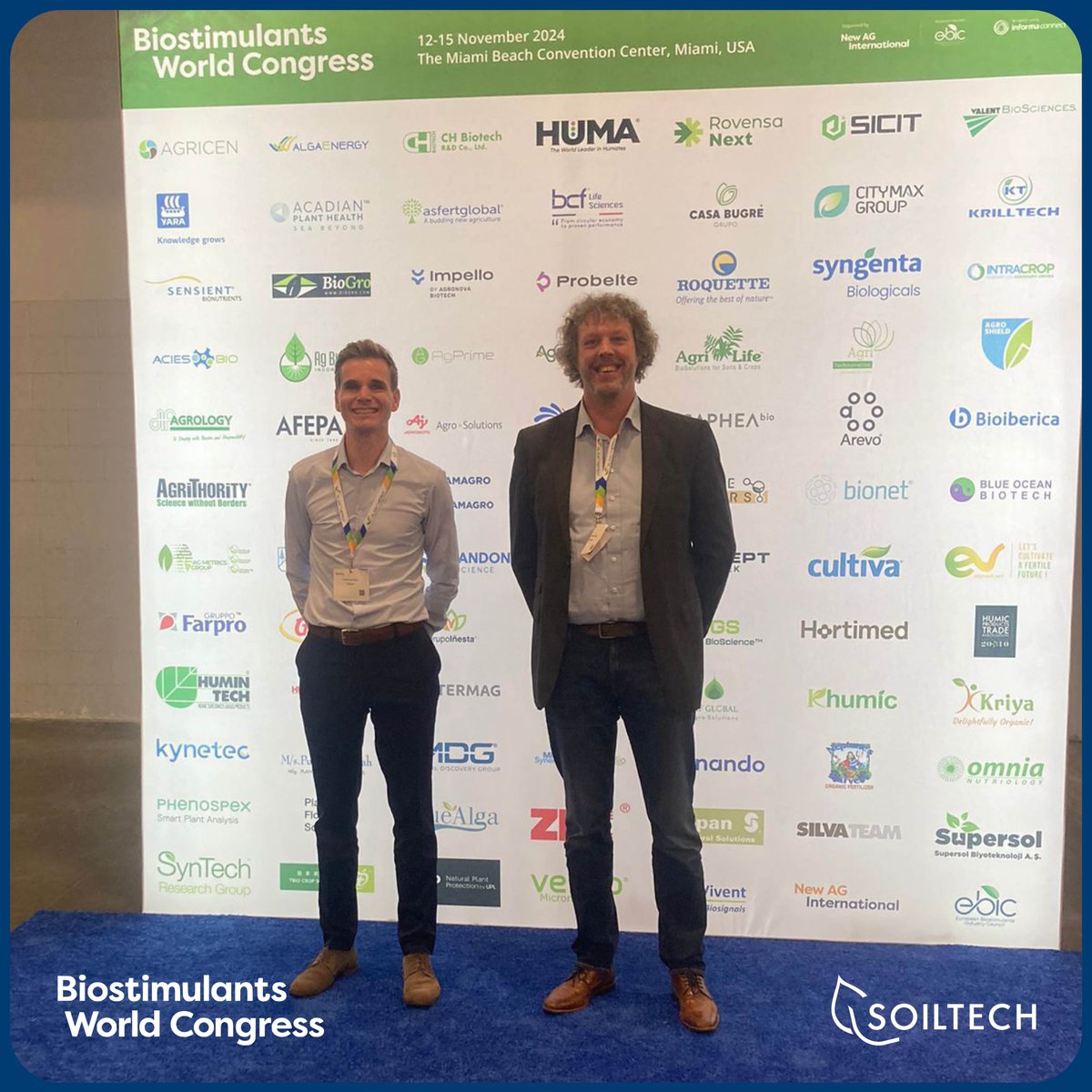 soil_tech's tweet image. David Damminga and Freek van Iersel are attending the #BiostimulantsWorldCongress 2024. They are gainging more insights that will drive the future of sustainable agriculture. So Soiltech is, and will continue to be prepared for the future! 
It is organised by @NewAgIntl with EBIC