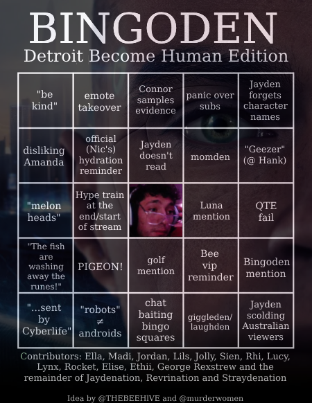 THEBEEHlVE's tweet photo. Lovely #jaydenation, another stream means more #bingoden boards!
Since we now know that it's a continuation of the DBH stream from last night, I've updated the boards!
Stay hydrated and have snacks on hand!
I hope you have a lovely week, I love you all! ππ· https://t.co/sEBngQ72l8