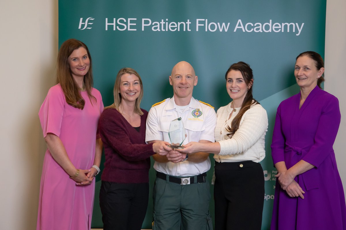 Congratulations!🥳

Clinical Specialist OT Rosaleen Green, Principal Paramedicine Tutor Gary Gardiner and Clinical Specialist Physiotherapist Catherine Kelly accepted a 2nd place award on behalf of the Pathfinder Project Letterkenny at the Patient Flow Award Ceremony yesterday!