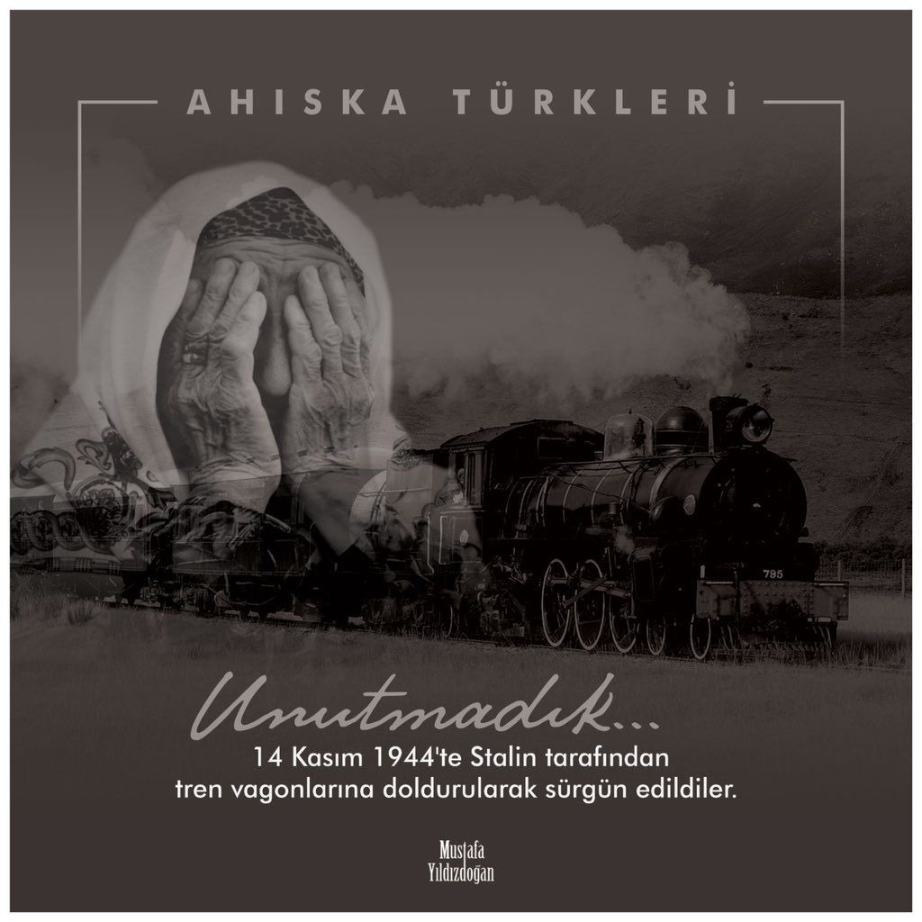 myildizdogann's tweet image. Ahıska Türkleri, #14Kasım1944&apos;te Sovyetler Birliği Diktatörü Stalin Tarafından Tren Vagonlarına Doldurularak İnsanlık Dışı Bir Şekilde Sürgün Edildiler.
Unutmadık.

 #AhıskaTürkleri