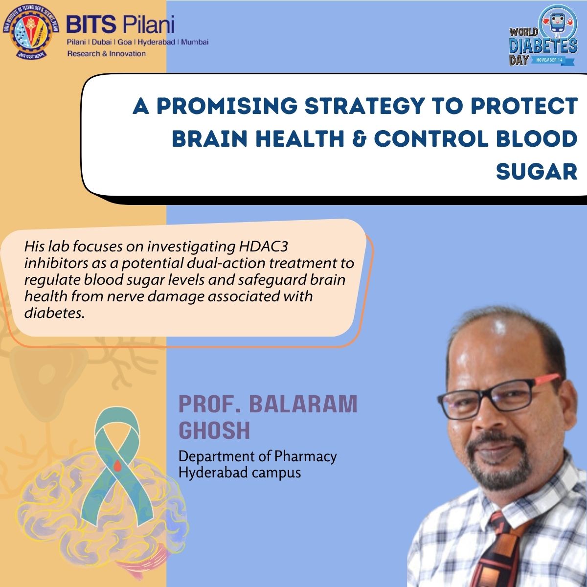 bits_ri's tweet photo. These researchers at BITS Pilani are not just advancing research but they are aiming to redefine diabetes care with solutions that merge science with accessibility, sustainability &amp; real impact. #BITS #worlddiabetesday #healthcare #diabetescare #research #sustainablescience (2/2) https://t.co/fmQfBPincy