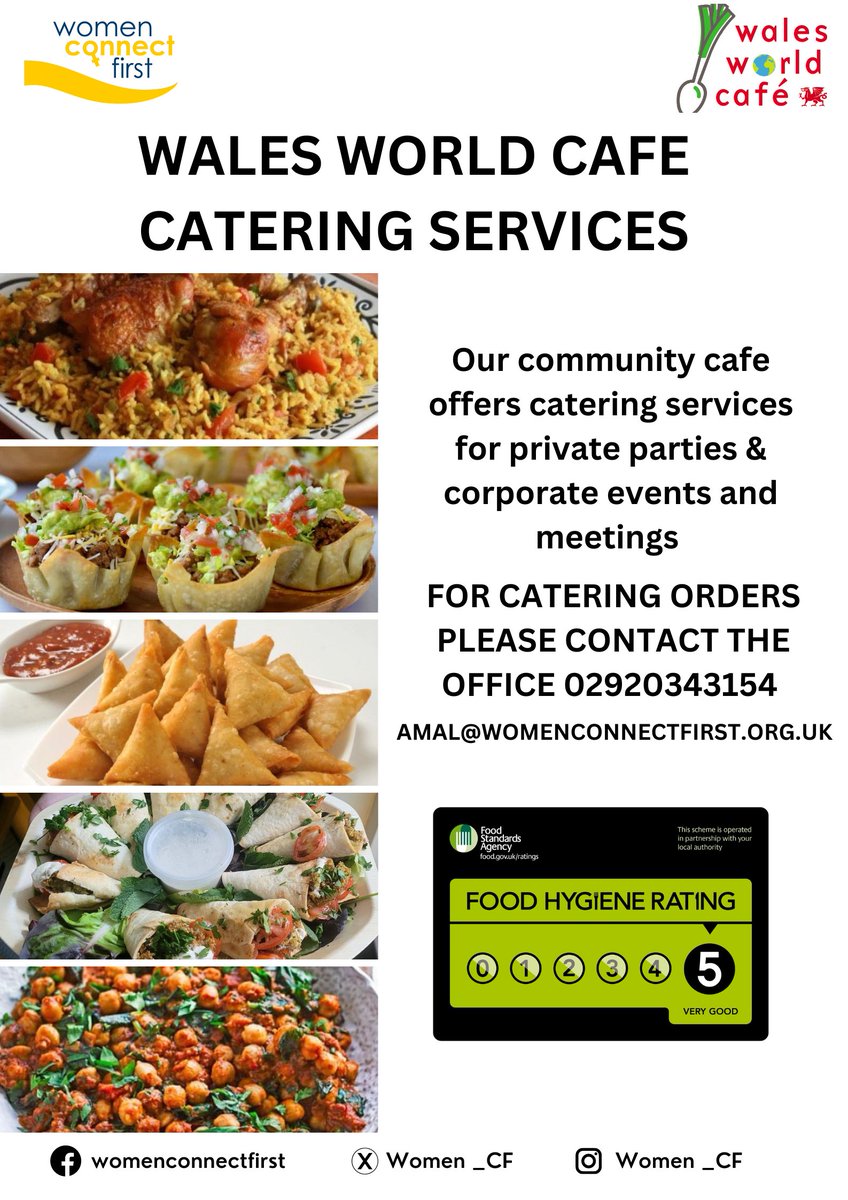 Women_CF's tweet photo. Are you planning a special event, party, or meeting? Why not order from our Wales World Café? We have delicious dishes that will surely satisfy your tastebuds! #worldcafe #catering https://t.co/cX8VnUe2k2