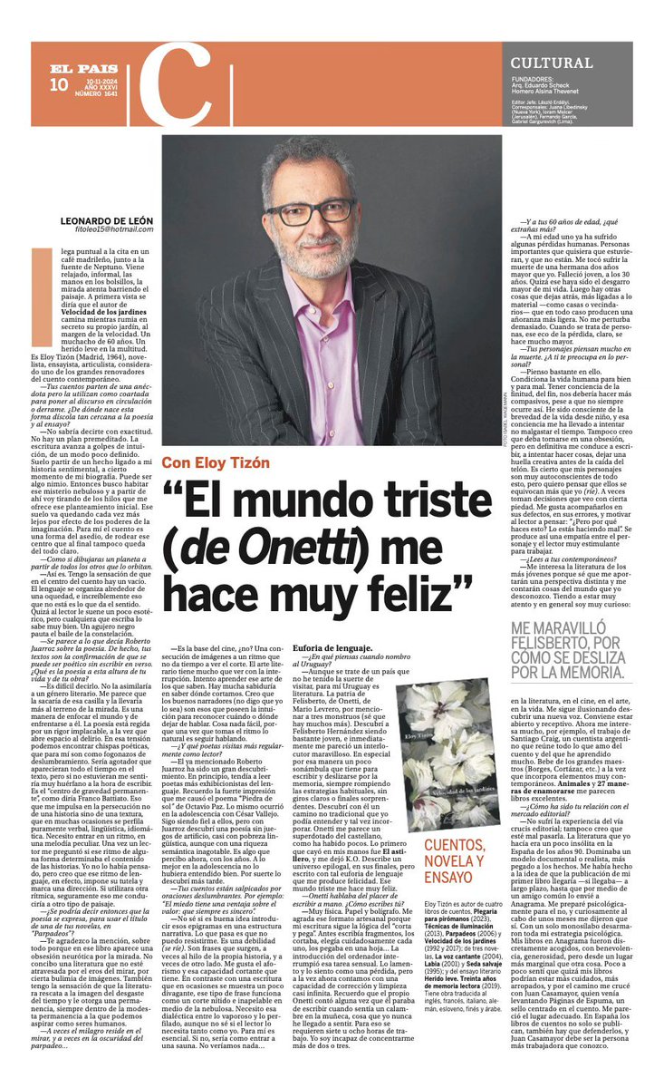 En El Cultural de El País Uruguay.

📸 Fotografía de © <a href="/IsabelWagemann/">Isabel Wagemann</a>.