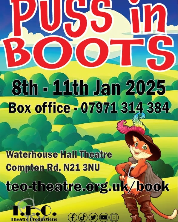 If you haven’t got your tickets for Puss in boots Panto yet, then you’re running out of time! ⌛️ 

Ticket availability is now extremely limited for Saturday evening, so if you haven’t booked yet, get booking!

You don’t want to miss out  🤩

🎟 Teo-theatre.org.uk/book