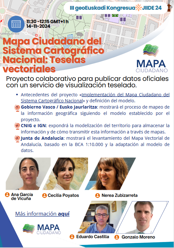IECA_Andalucia's tweet photo. 🧑💻Hoy a las 11:30, en III #geoEuskadi Kongresua & XV edición de las #JIIDE2024🌐, Eduardo Castilla de @IECA_Andalucia mostrará el levantamiento del #Mapa Vectorial de #Andalucía, basado en la Base #Cartográfica de Andalucía 1:10.000 #BCA10 y la adaptación al modelo de datos https://t.co/N1UYKtyFeu