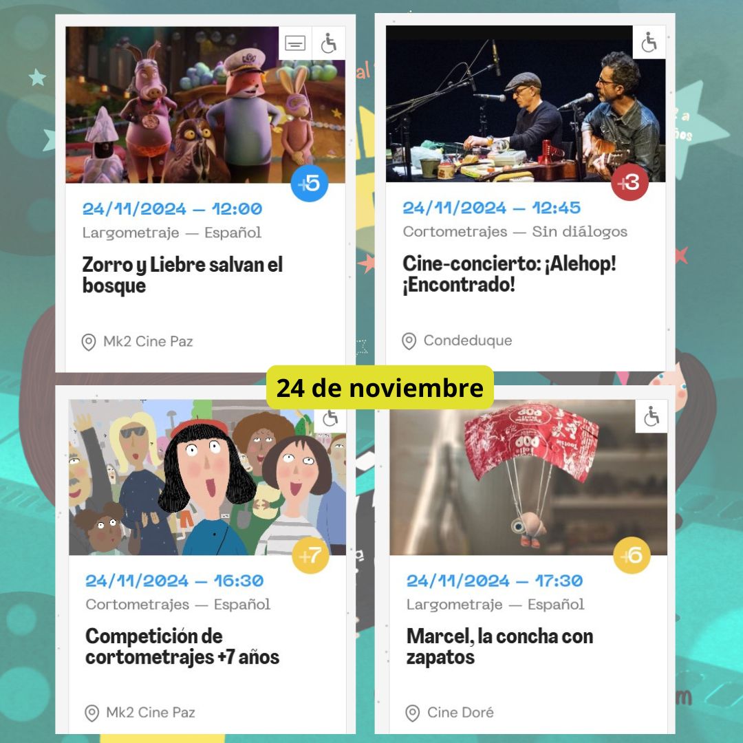 📽️ ¡Continúa la programación de <a href="/MiPrimerFesti/">MiPrimerFestivalCine</a> en Madrid!
🎯El mejor cine para peques de 2 a 12 años con sesiones en Conde Duque, Cine Doré, Mk2 Cine Paz, C.C Eduardo Úrculo y Zoco Majadahonda.

🎟️¡Reserva tus entradas! Nosotras, te contamos la cartelera: mamatieneunplan.com/5128-cine-nino…