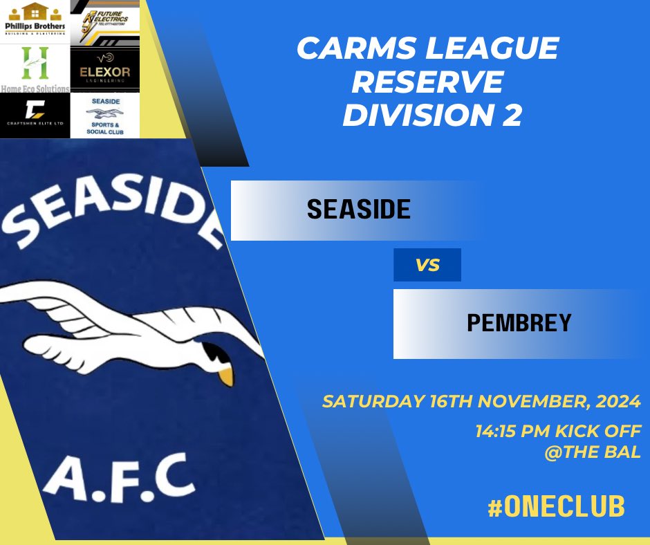 ‼️This weekends Senior fixtures 💙⚽️