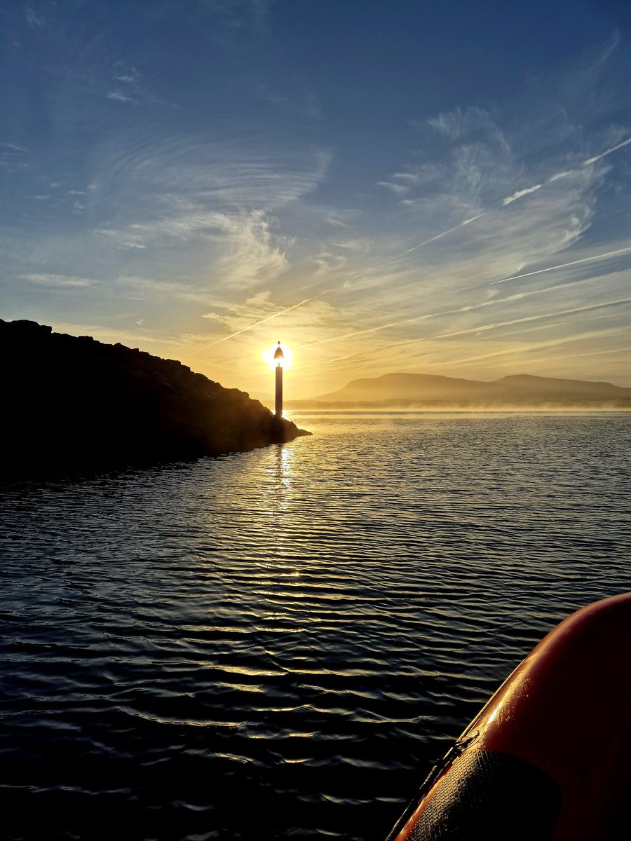 Sun rise, coming out of Mullaghmore harbour. 
County Sligo, Ireland.