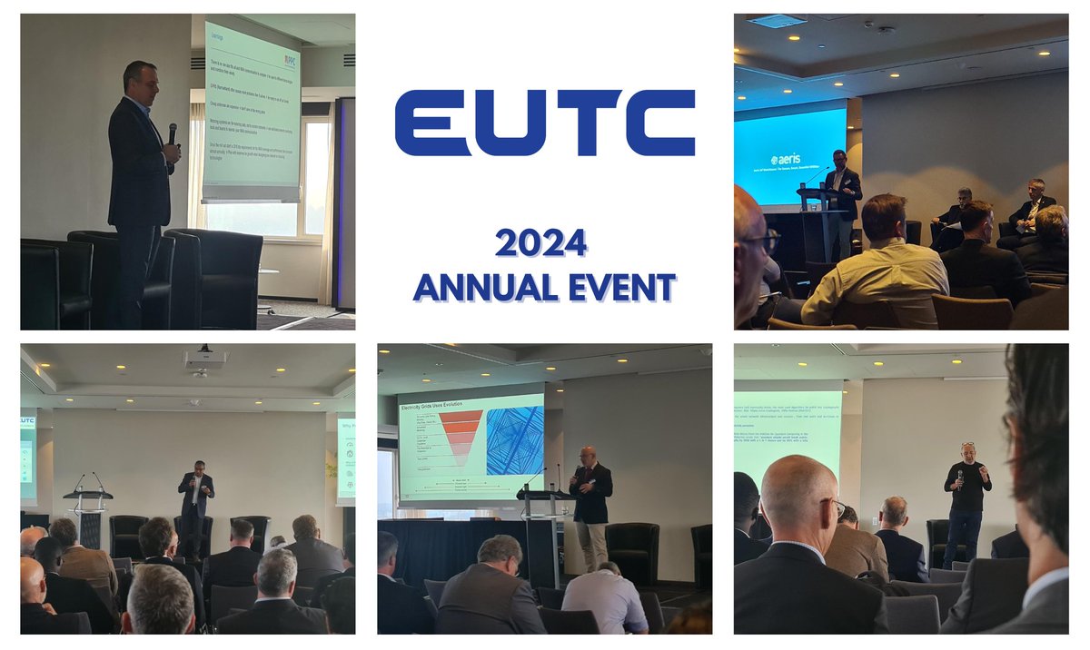 #EUTC2024ANNUALEVENT | EXHIBITORS SESSIONS
 
Yesterday, five of our dearest collaborators have actively contributed with their presentations: <a href="/AxiansGlobal/">Axians</a>, <a href="/PowerPlusCom/">PPC</a>, <a href="/GEVernova/">GE Vernova</a>, <a href="/Fortinet/">Fortinet</a>, <a href="/AerisM2M/">Aeris IoT SaaS</a>.

We are thankful for their contribution to the celebration of this event!