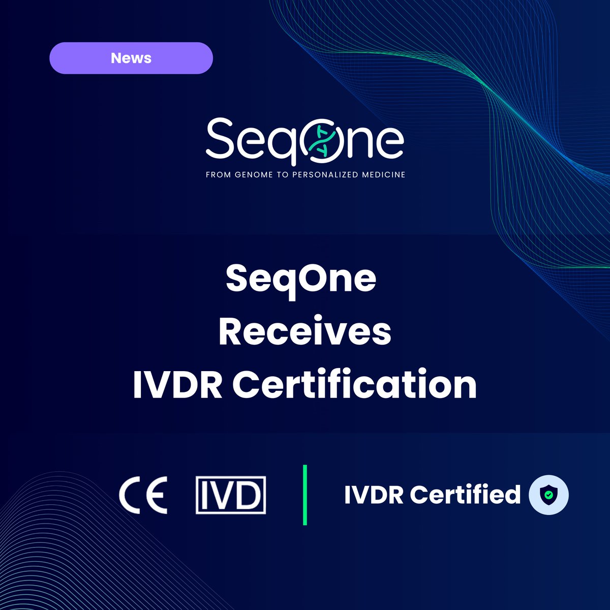 🎯 Proud to announce that the SeqOne Platform has achieved IVDR certification as a Class C medical device! 🚀

This landmark certification from GMED marks a crucial milestone in our mission to advance precision medicine through trusted genomic analysis. As one of the first