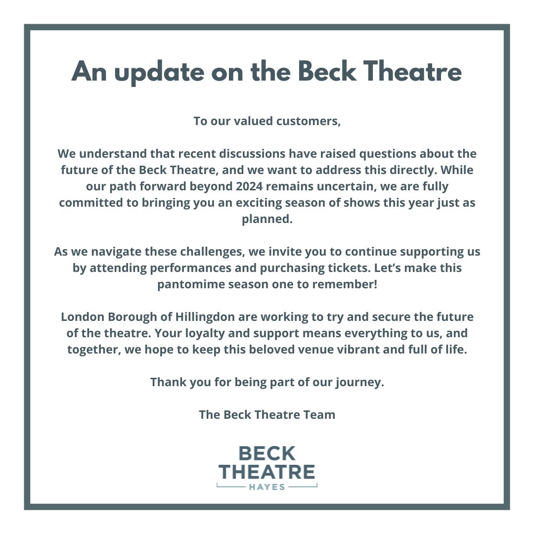 Beck Theatre (@becktheatre) on Twitter photo 
