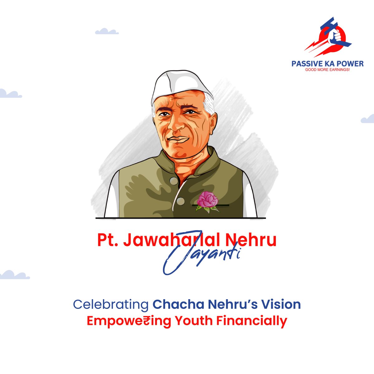 passivekapower's tweet image. Honoring Jawaharlal Nehru’s legacy on his birthday by empowering our youth to dream, learn, and achieve. Let's build a financially wise generation that leads with confidence and strength!

#JawaharlalNehru #EmpowerYouth #PassiveKaPower #FinancialWisdom