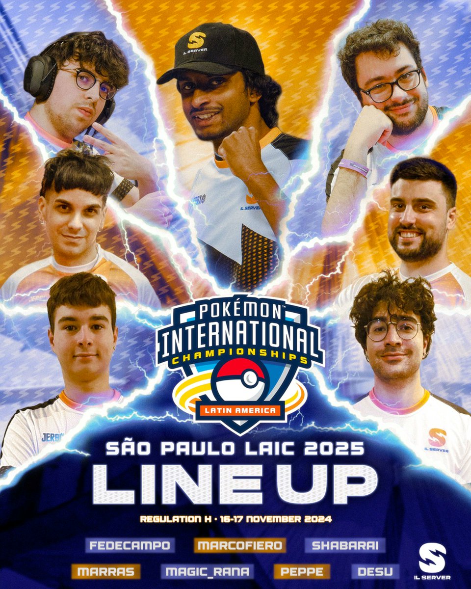 ⚡São Paulo Latin America International Championships starts tomorrow!
Here are our players looking to reclaim the trophy⚡

<a href="/FedeCampoVGC/">Federico Camporesi</a> <a href="/marc0fier0/">marcofiero</a> <a href="/shairaba/">|LAVATO SU| Shabarai ➡️ Rough Time @ Anaheim</a> <a href="/MarcoMarras18/">LuckyVGC</a> <a href="/MattyiVGC/">Mattia</a> <a href="/peppemusicco/">Peppe</a> <a href="/DesuVGC/">Dave Cognetta デス</a>