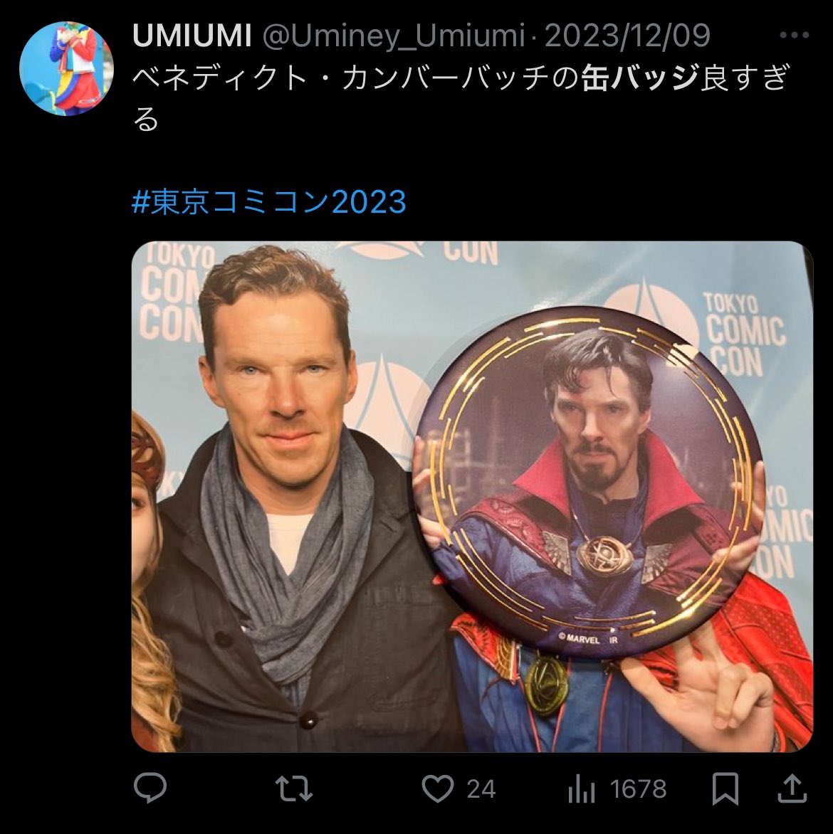 コミコンベネディクト・カンバーバッチ缶バッチ