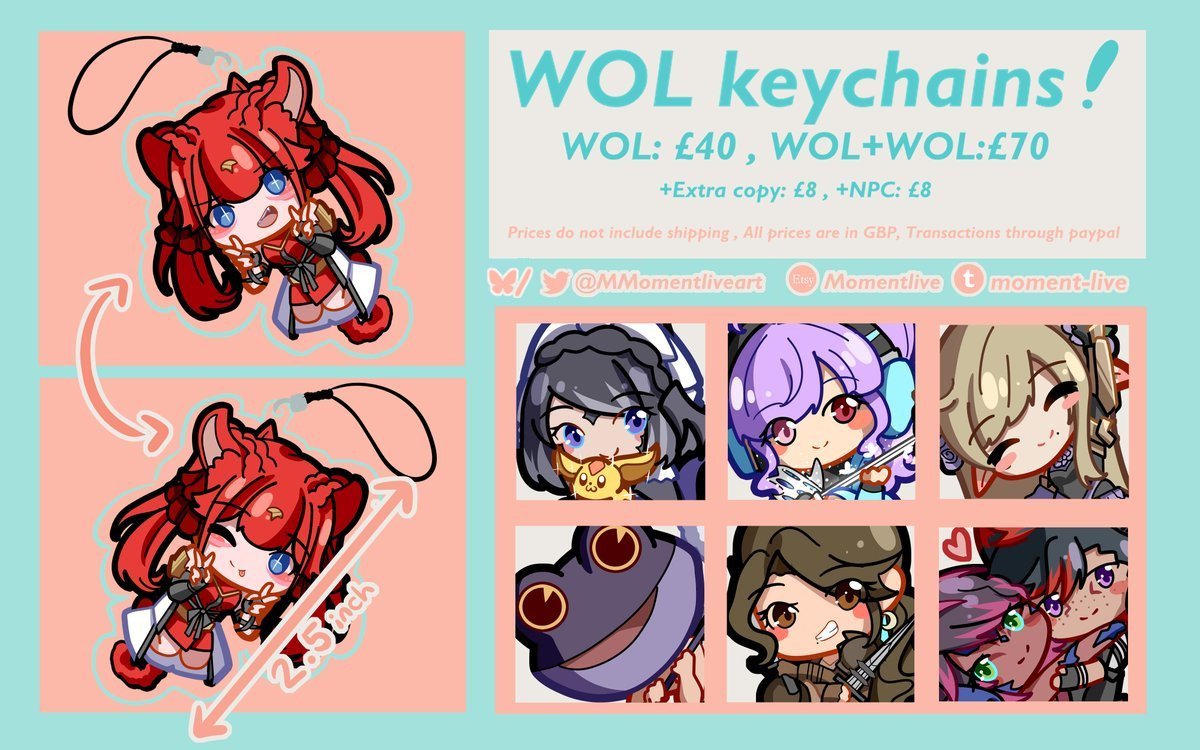 [♥️/♻️=🫶]
Ever wanted merch of your WOL? Well now you can have it! 

If you'd like merch of your WOL or art of your WOL/OC, please consider checking out my commissions! (merch forms below or DM for illustration quote)