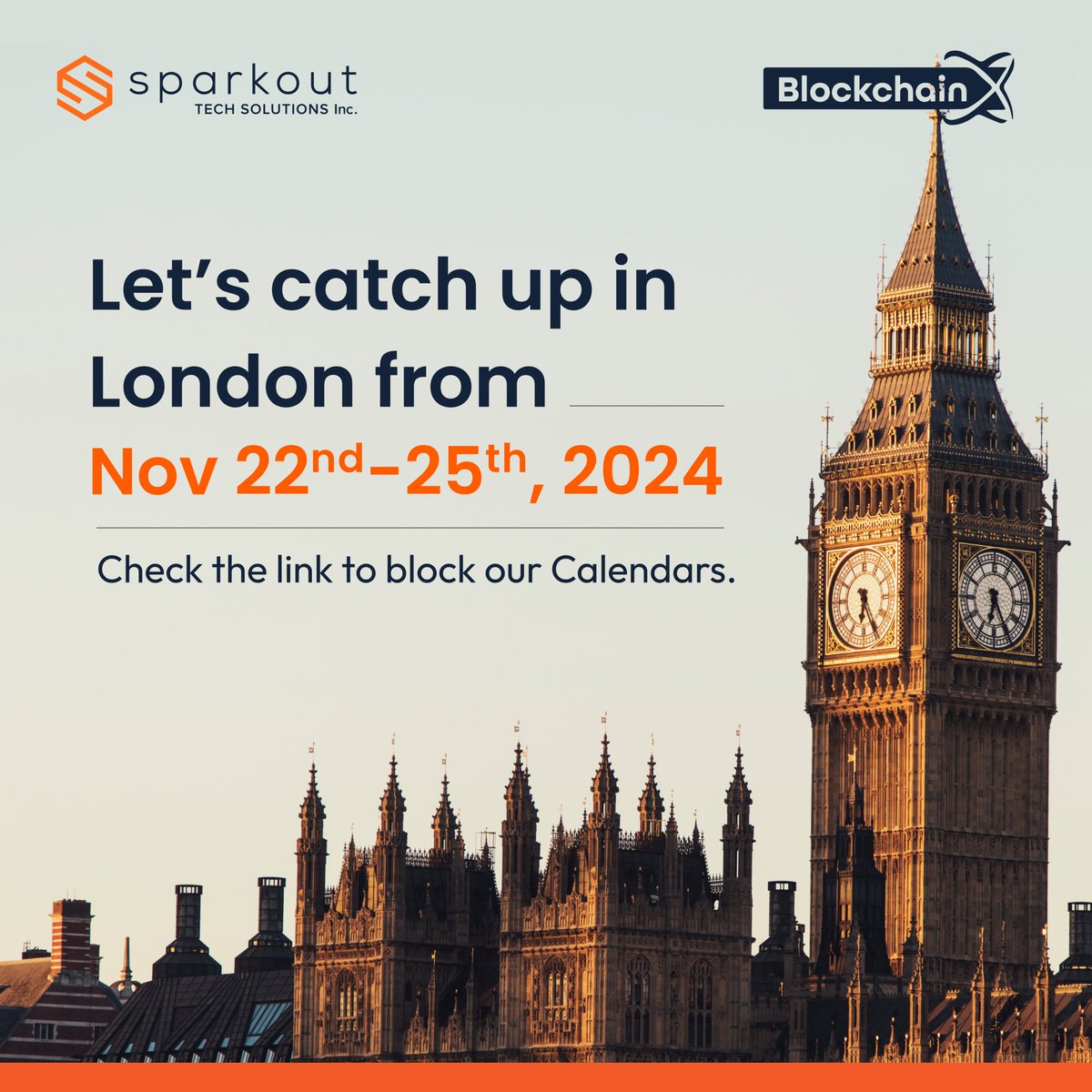 sparkouttech's tweet image. We are delighted to inform you that the Team will be staying back after the Event Tech Live and will be in London🎡🏰 to meet more collaborators, ideates, businesses, and organizations. 
🤝Schedule Meeting - lnkd.in/gg8d5KTR

#ETL #excellondon2024 #sparkout #blockchainx