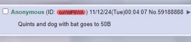 The DogeBonk Thesis

Dogebonk, created in 2021 on Binance Smartchain is the original $BONK

SamBonkman Fried and the Solana Cabal received their inspiration for $BONK while gooning on 4chan biz threads in early 2021. 

Also, Quints never lie. 

$DOBO 50B.